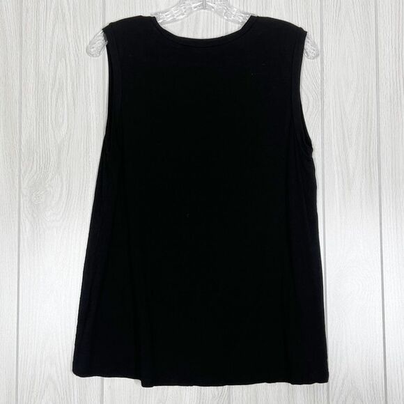 Lovers + Friends | Black Call Me Crop Heart Tank Top Size Small - Picture 2 of 5